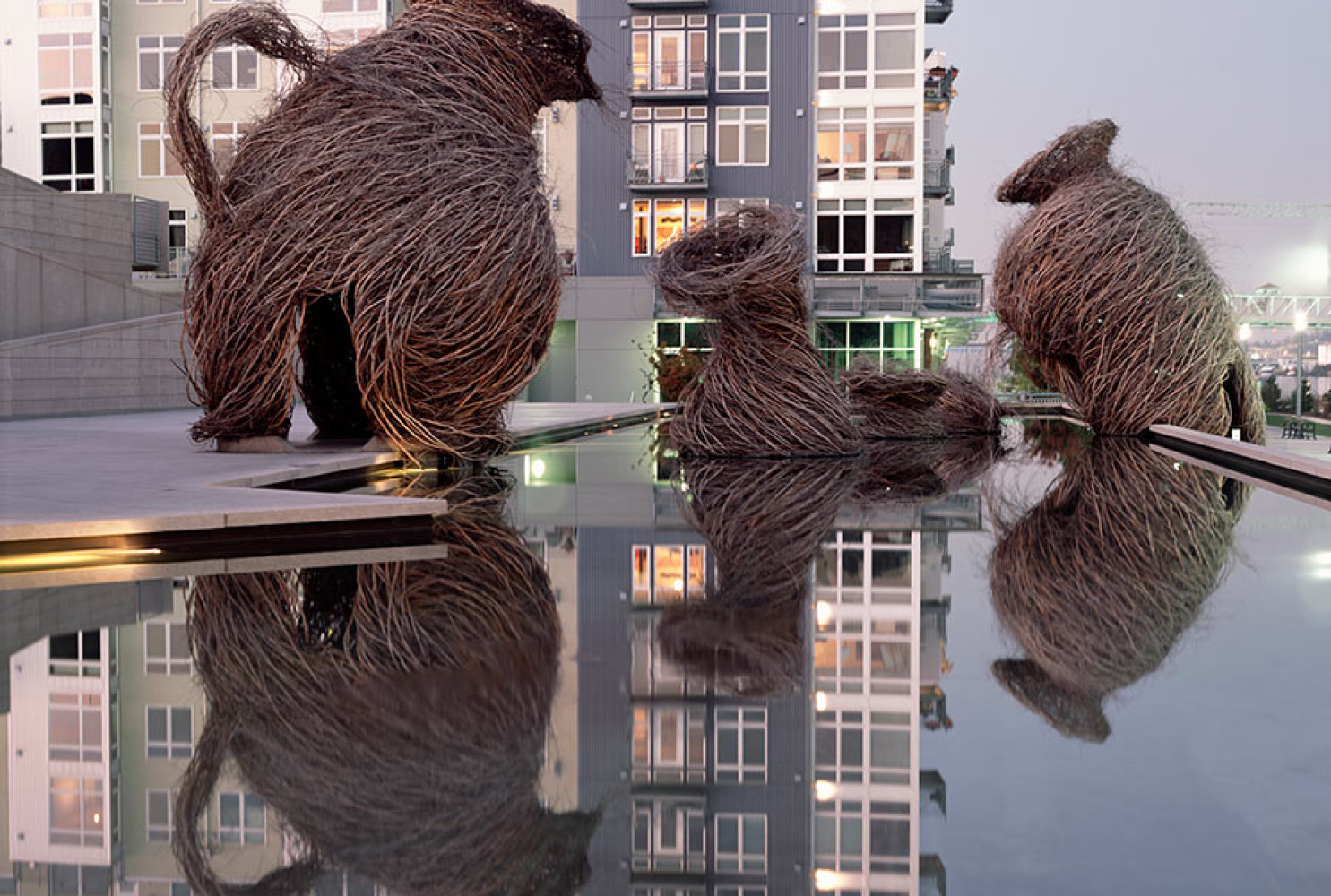 Call of the Wild, 2002, by Patrick Dougherty. Museum of Glass, Tacoma, WA. Photo: Duncan Price. 