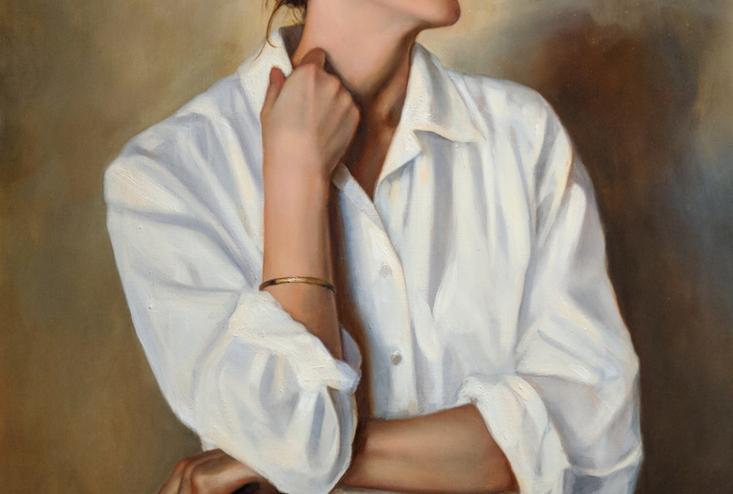 Portrait of artist Mary Whyte by Jill Hooper