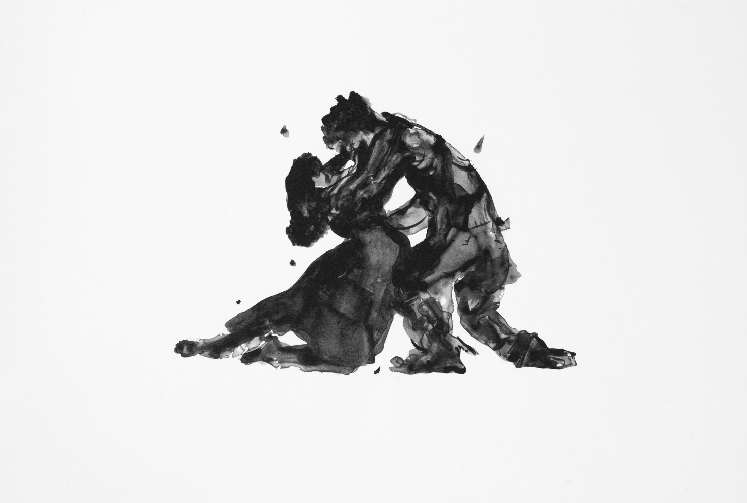 Porgy and Bess, Embracing, 2013, by Kara Walker (American, b. 1969), lithograph on paper, museum purchase, 2015.005.0005. 