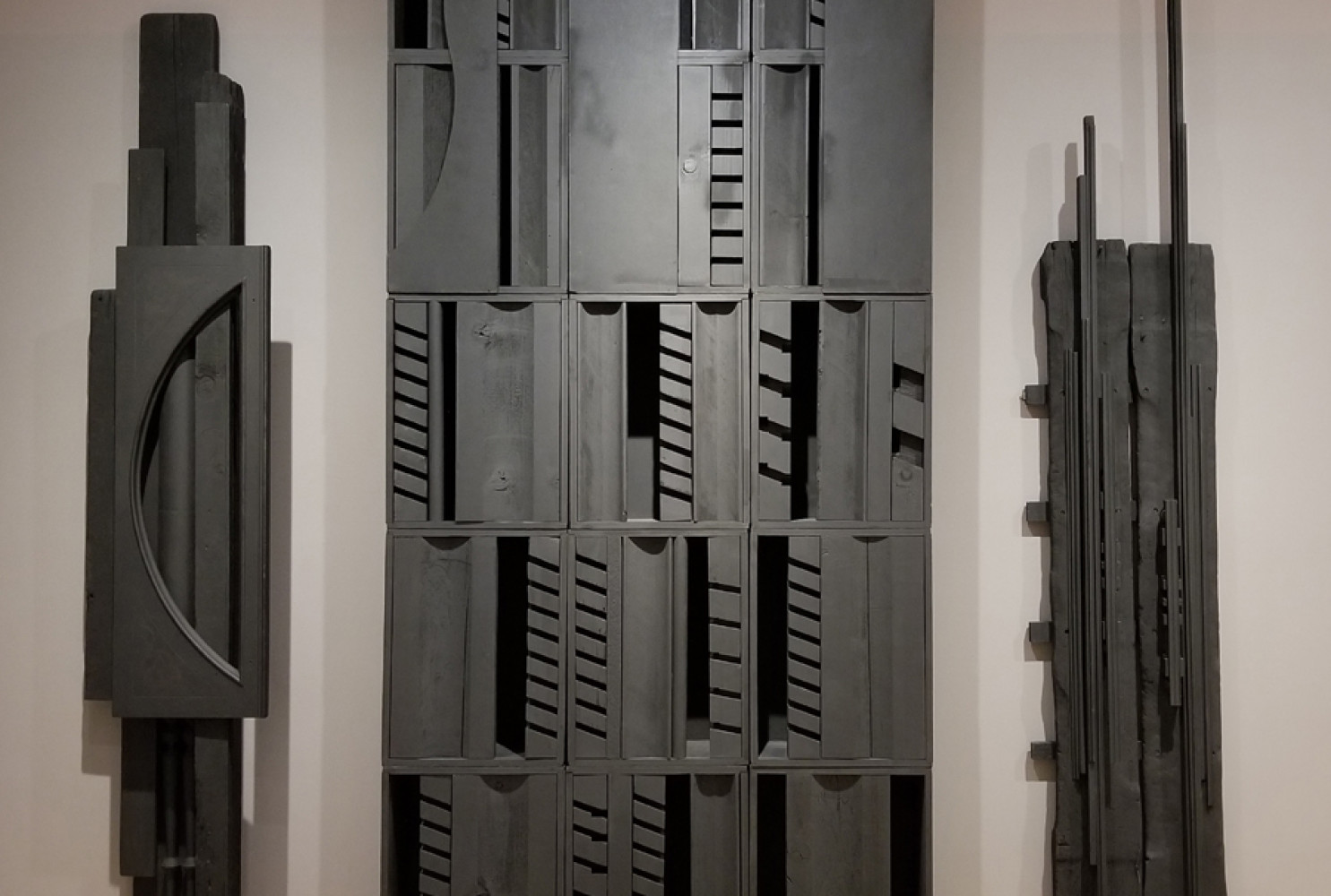 Louise Nevelson, Endless Column, 1969-1985, Painted wood sculpture, Collection of the Farnsworth Art Museum, Bequest of Nathan Berliawsky, 1980.35.30
