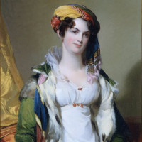 Mrs. Robert Gilmor, Jr. (Sarah Reeve Ladson), 1823, by Thomas Sully; Oil on canvas; 35 5/8 x 27 5/8 inches; 	Bequest of Mrs. Leila Ladson Jones; 1942.010.0003.