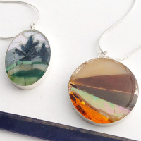 Micromosaic pendants by Olivia Ruxton.