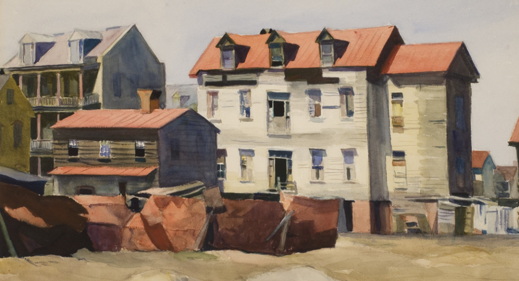 <i>Charleston Slum (detail)</i>, 1929, By Edward Hopper (American, 1882-1967), Watercolor on paper, 16 x 24 inches, Private collection