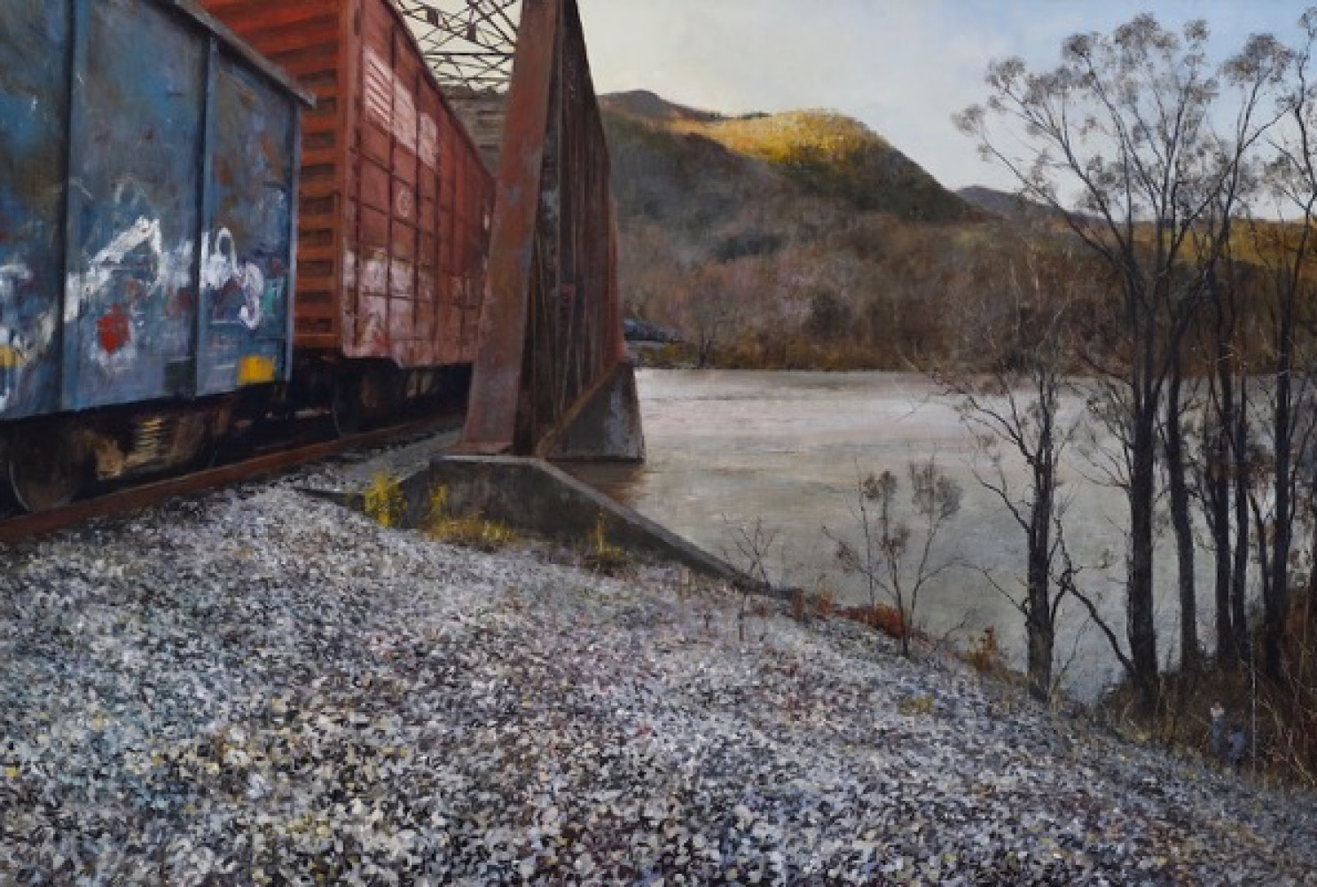 Where the sun refuse to shine’ (Some dark Holler), 2012, by Julyan Davis; Oil on canvas; 40×64 inches; Courtesy of the artist.
