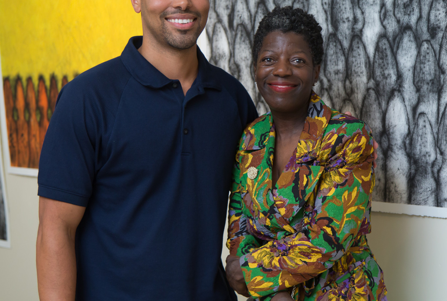 Visiting Artist Fletcher Williams III with Thelma Golden, Director and Chief Curator of The Studio Museum in Harlem. MCG Photography