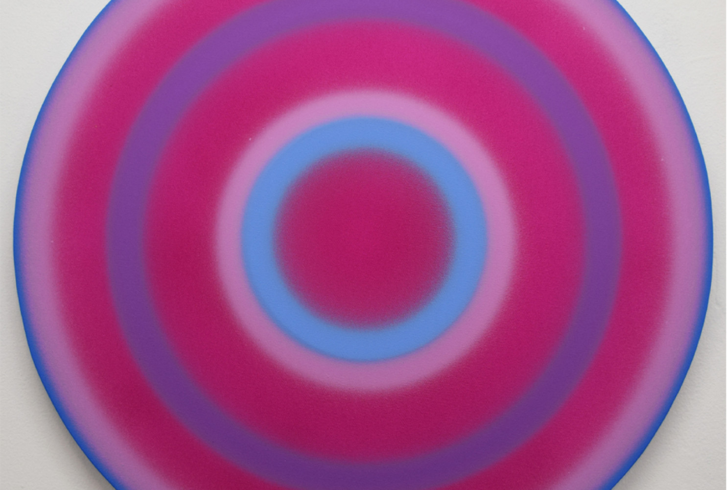 Spin painting (Violet, Purple, Blue): Vinyl acrylic on canvas, 24 inches, 2018