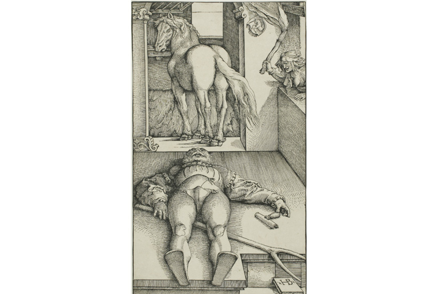 The Bewitched Groom, 1544 - 45; By Hans Baldung Grien (German, 1475 - 1545); Woodcut ; 21.5 x 16 inches framed; Courtesy of a private collection
