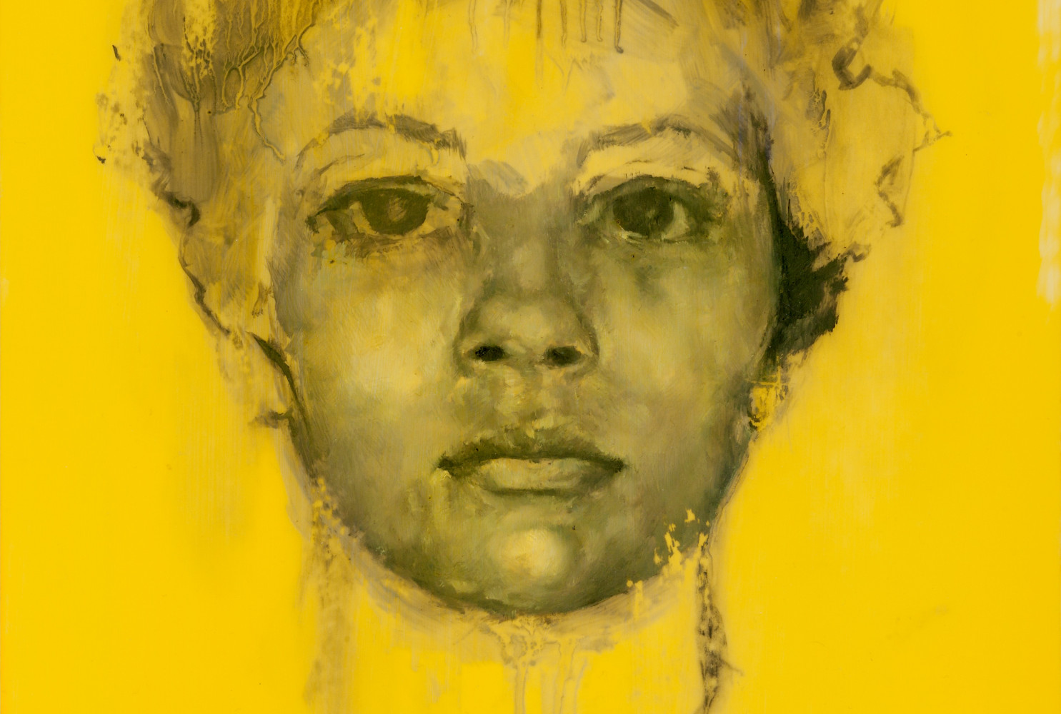 Yellow (Freedom Riders) (detail), 2018, by Charles Williams (American b. 1984); Oil on Mylar; 12 works, each 9x11 inches; Courtesy the artists