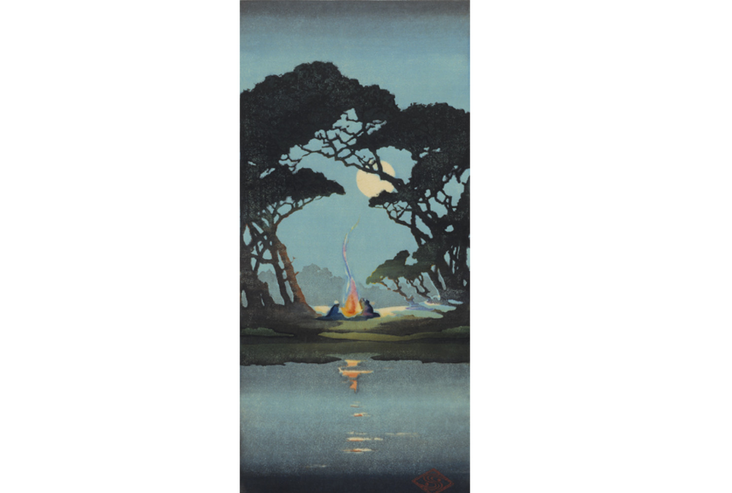Moonlight on the Cooper River, ca. 1919, By Alice Ravenel Huger Smith (American, 1876—1958); Woodblock print on paper; Gift of Alice Ravenel Huger Smith; 1955.006.0010