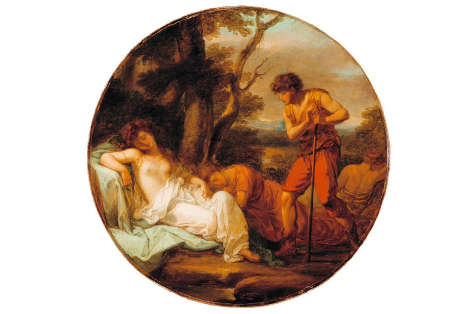 Cymon and Iphigenia, ca. 1780, by Angelica Kauffman (Swiss, 1741-1807); oil on canvas; 32 3/4 x 32 3/4 inches; Gift of Alicia Hopton Middleton; 1937.005.0015
