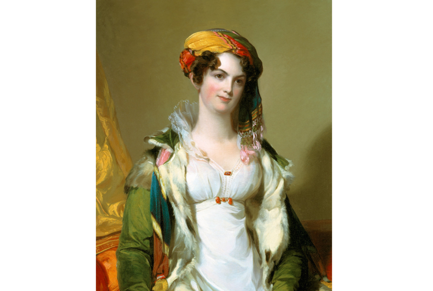 Mrs. Robert Gilmor, Jr. (Sarah Reeve Ladson, ca. 1790-1866), 1823, by Thomas Sully (American, 1783-1872); oil on canvas; 46 1/2 x 39 inches; Bequest of Mrs. Leila Ladson Jones; 1942.010.0003
