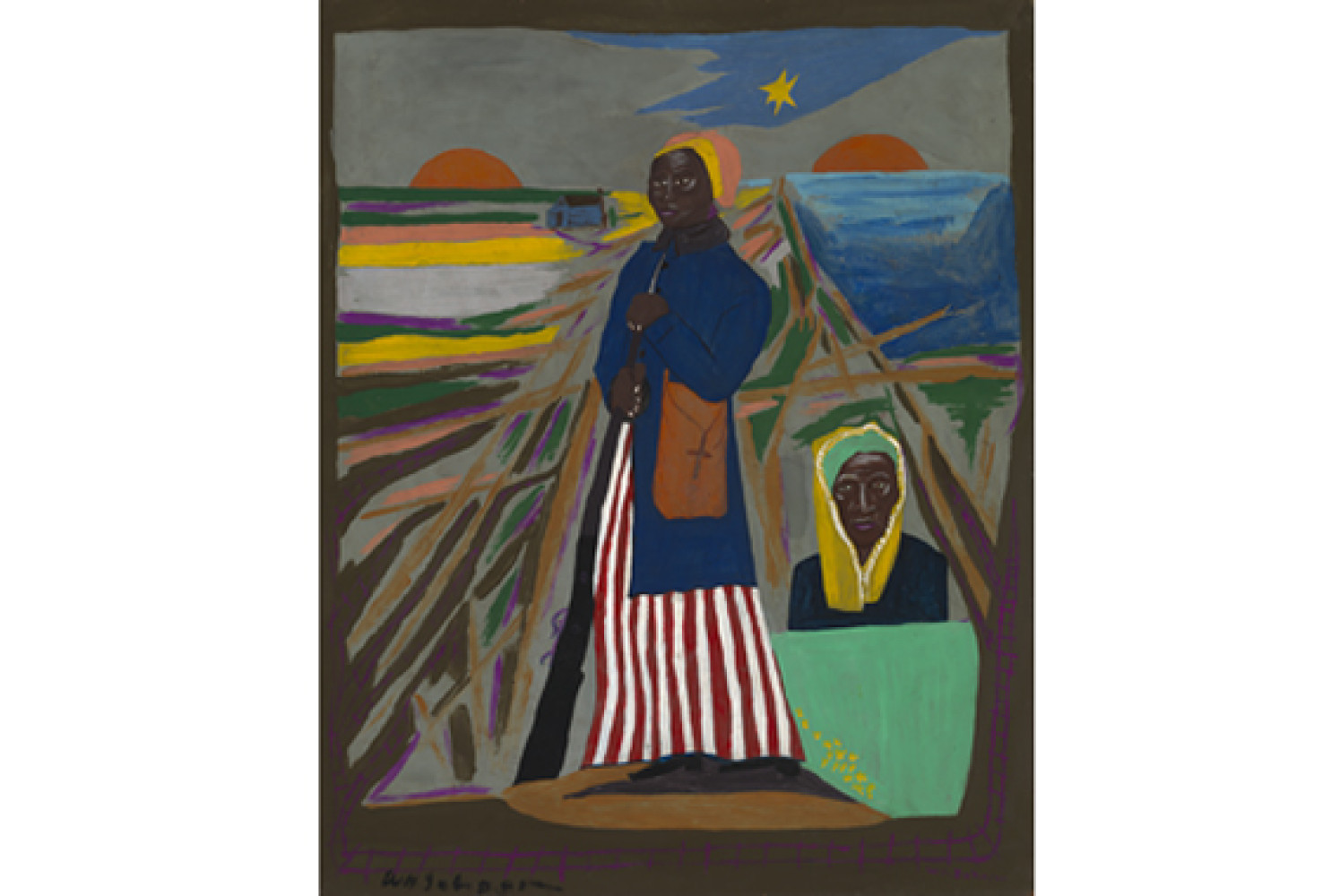 Harriet Tubman, ca. 1945, by William H. Johnson (American, 1901-1970). Oil on paperboard, 28 7/8 x 23 3/8 inches. Image courtesy of Smithsonian American Art Museum.
