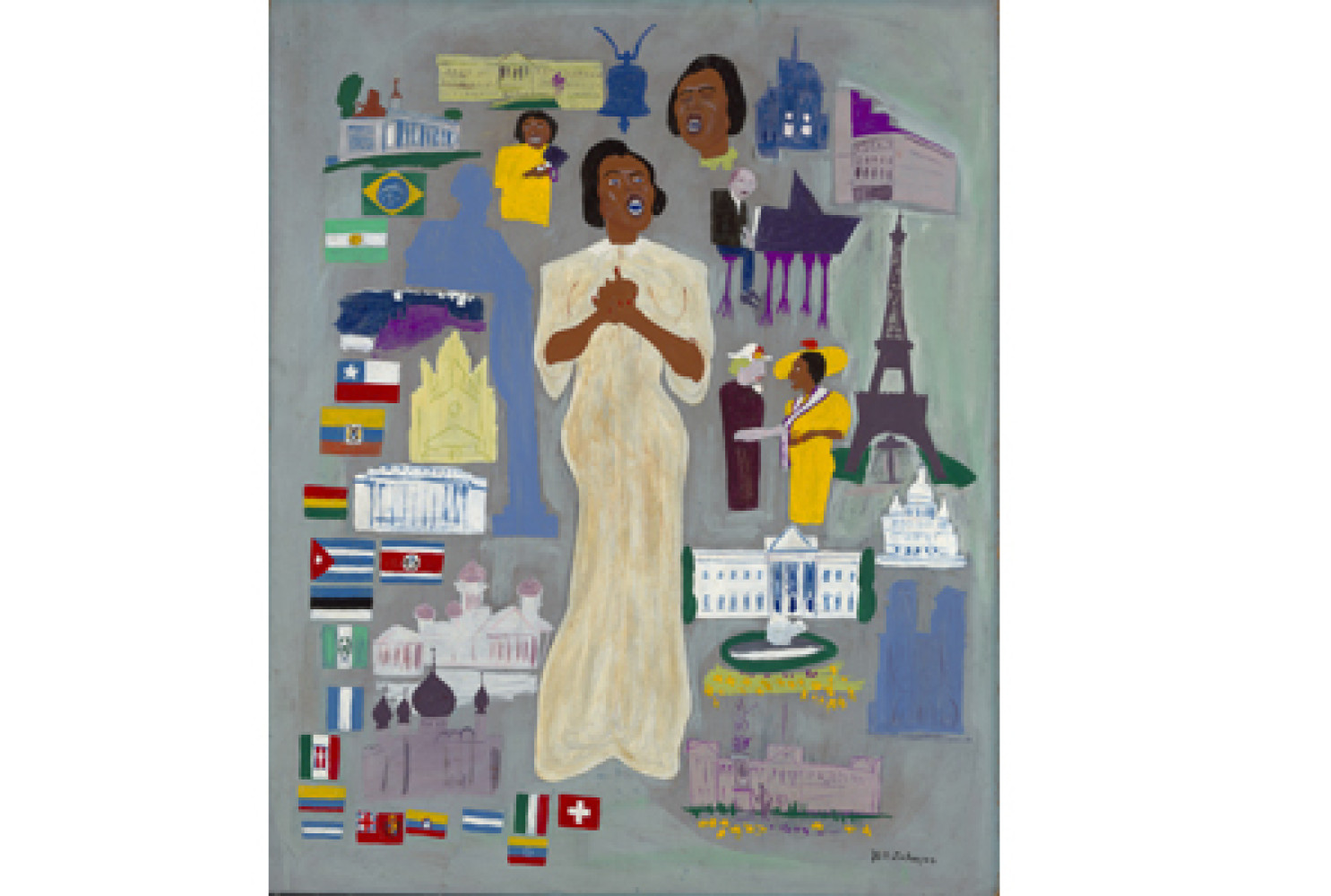 Marian Anderson, ca. 1945, by William H. Johnson (American, 1901-1970). Oil on paperboard, 35 5/8 x 28 7/8 inches. Image courtesy of Smithsonian American Art Museum.