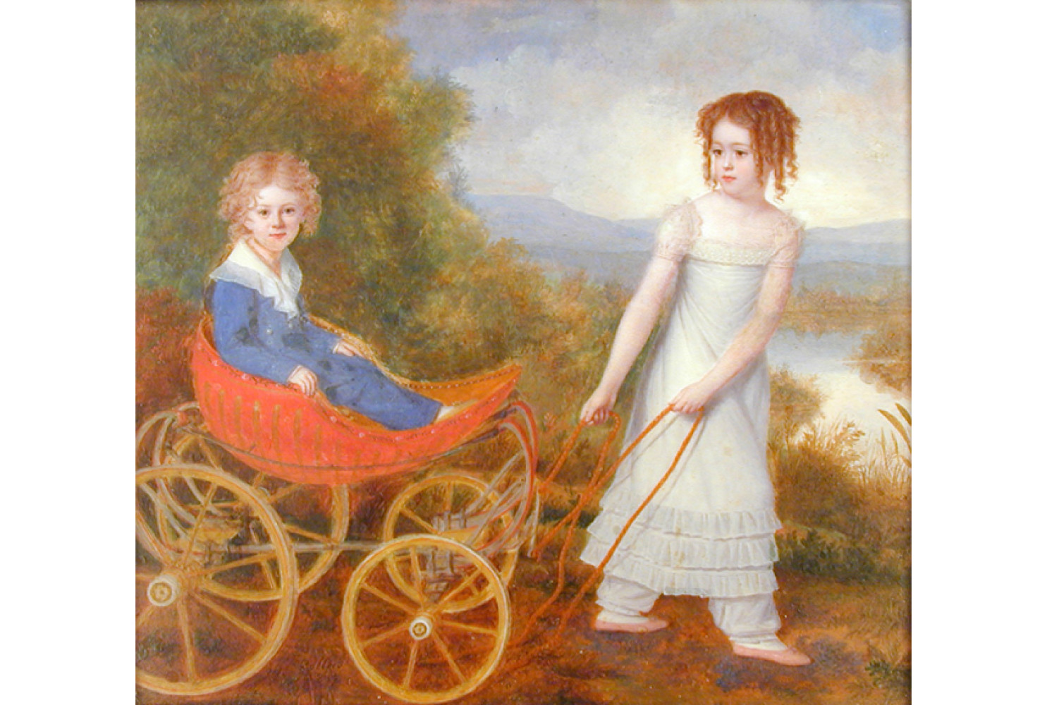 Ralph Stead (1815-1858)and Anne Stead Izard (1812-1892), 1801, by Louis Antonie Collas (French, 1775-after 1829); oil on porcelain; 7 3/8 x 9 1/8 inches; Bequest of Mrs. Julius Heyward; 1943.004.0001