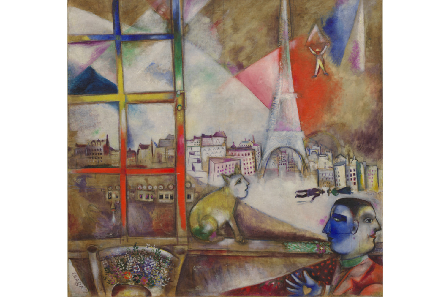 Paris Through the Window, 1913, by Marc Chagall (1887-1985); oil on canvas; 53 9/16 x 55 7/8 inches; Courtesy of the Solomon R. Guggenheim Museum, New York © 2016 Artists Rights Society (ARS), New York / ADAGP, Paris