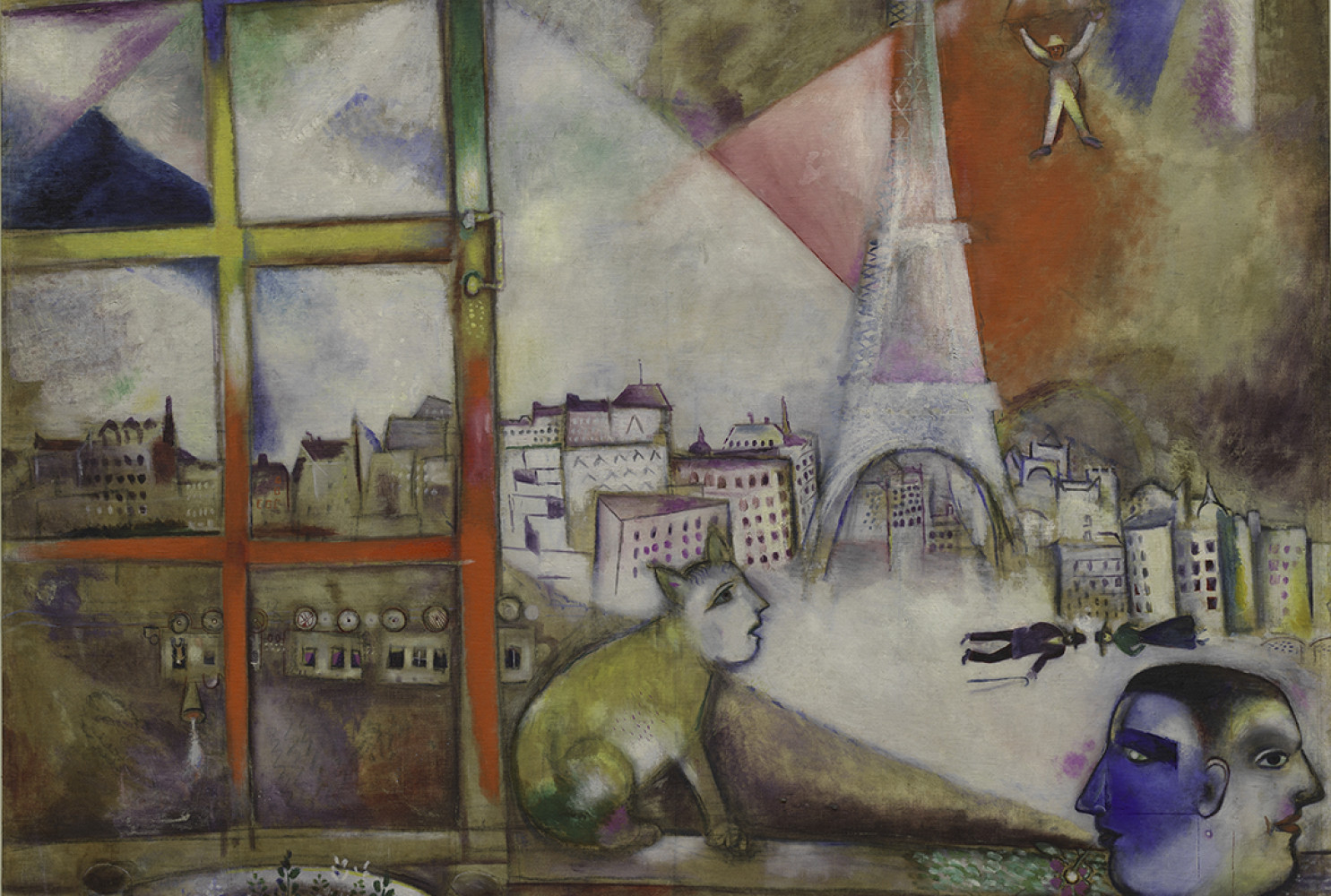 Paris Through the Window, 1913, by Marc Chagall (1887-1985); oil on canvas; 53 9/16 x 55 7/8 inches; Courtesy of the Solomon R. Guggenheim Museum, New York  © 2016 Artists Rights Society (ARS), New York / ADAGP, Paris