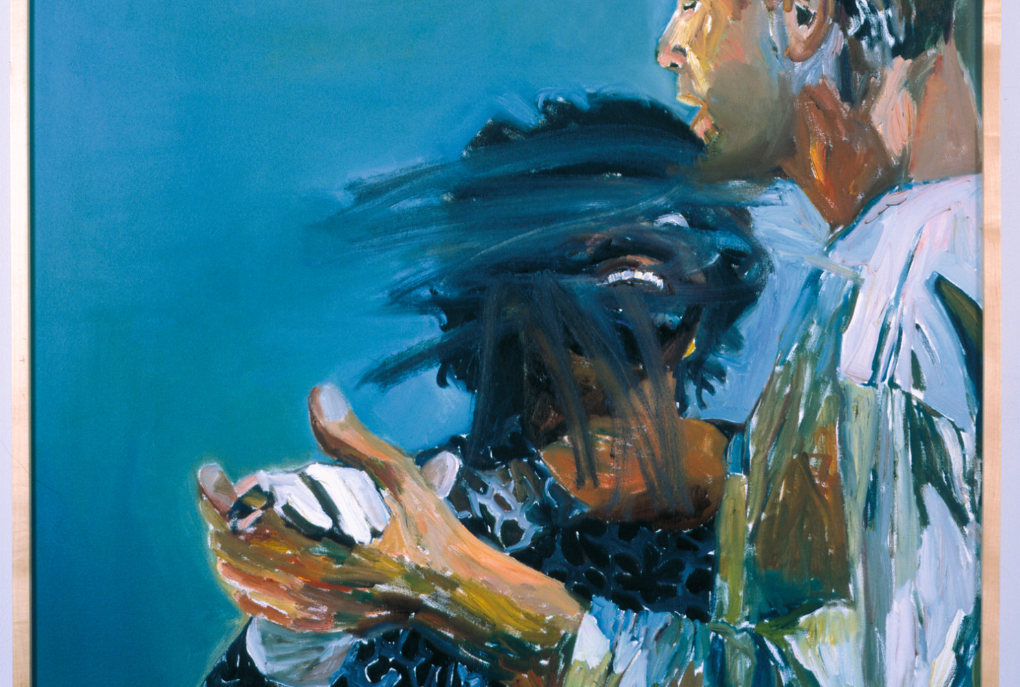 Invisible Me, 1999, by Beverly McIver (American, b. 1962). Oil on canvas,  
35 1/2 x 35 1/2 inches. Courtesy of Douglas Walla, New York.
