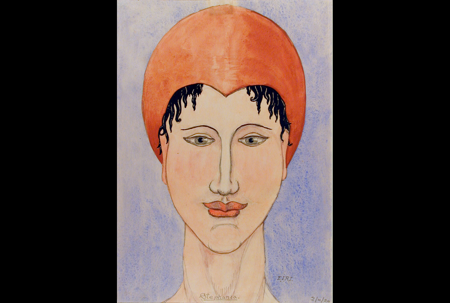 Stephania, by Edward “Ned” I.R. Jennings (American, 1898 – 1929 Watercolor on paper, 10 1/2 x 8 inches. Bequest of Laura Bragg. 1978.029.0010