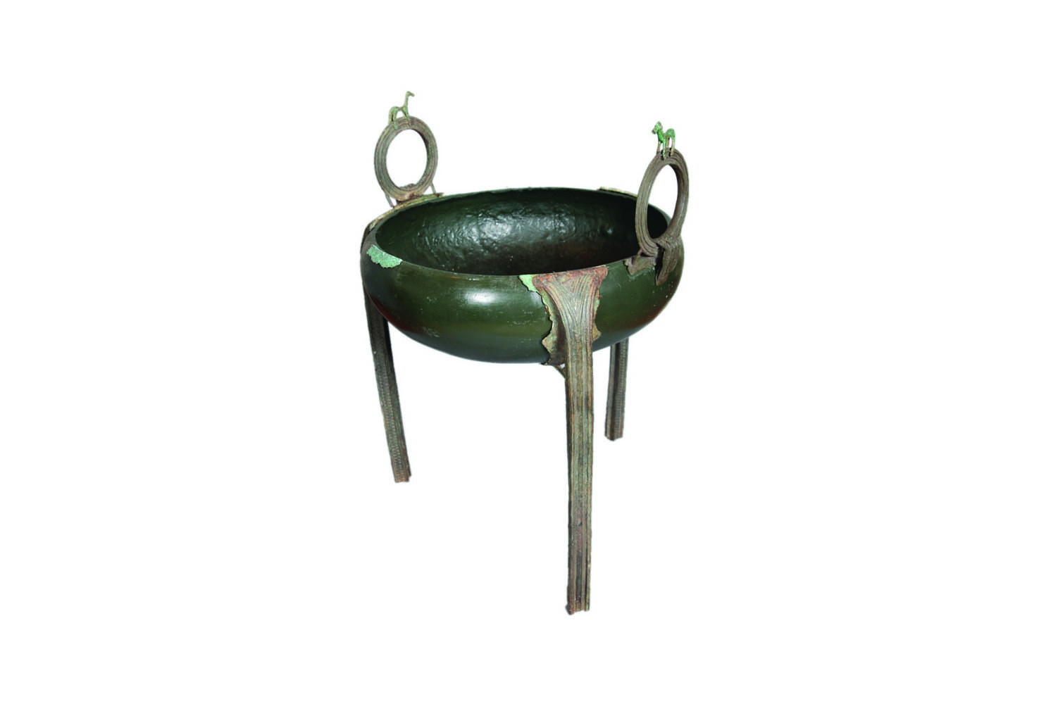 Greek, Ring-Handled Tripod Cauldron , Early eighth century B.C., Bronze,
The Sol Rabin Collection
