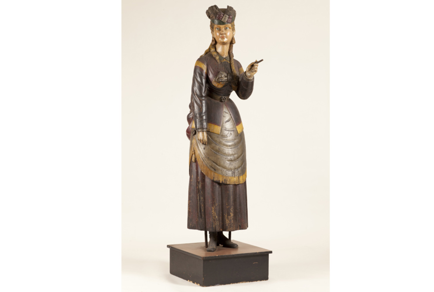 Girl of the Period, 1870—1885, Possibly workshop of Samuel Robb (American, 1851—1928), White pine and paint, Courtesy of the Barbara L. Gordon Collection
