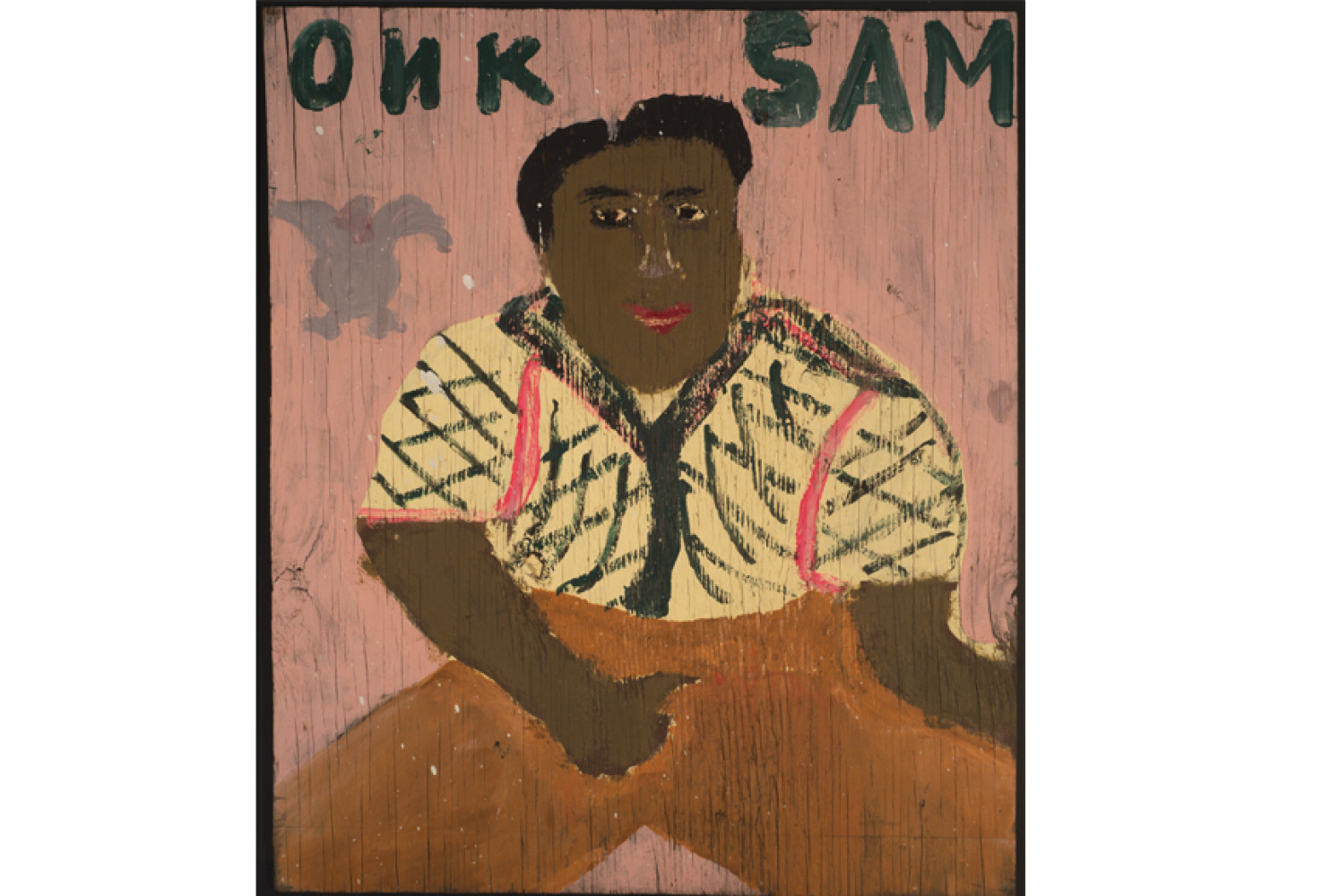 Onk Sam (self-portrait), By Same Doyle (American, 1906-1985); House paint on wood panel; Gift of Mr. and Mrs. Charles L. Wyrick, Jr.; 2017.010.0003
