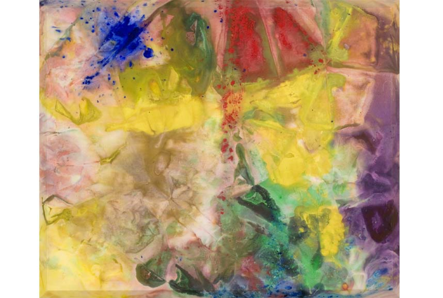 Zoo Again, 1972, by Sam Gilliam (American, b. 1933); Oil on raw canvas; 48 x 58 inches; Image © Sam Gilliam; Courtesy of Vibrant Vision Collection of Jonathan Green and Richard Weedman