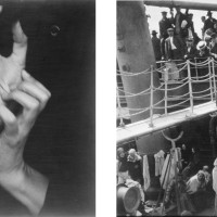 (Left) Hands of Georgia O'Keeffe, no. 26, 1919; By Alfred Stieglitz (American, 1864 - 1946); Gelatin silver print
Gift of Mr. Robert W. Marks; 1974.012.0130
(Right) The Steerage, 1907; By Alfred Stieglitz (American, 1864 - 1946); Photogravure
Gift of Anita Pollitzer; 1955.003

