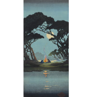 Moonlight on the Cooper River, ca. 1919, By Alice Ravenel Huger Smith (American, 1876—1958); Woodblock print on paper; Gift of Alice Ravenel Huger Smith; 1955.006.0010