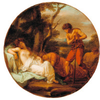 Cymon and Iphigenia, ca. 1780, by Angelica Kauffman (Swiss, 1741-1807); oil on canvas; 32 3/4 x 32 3/4 inches; Gift of Alicia Hopton Middleton; 1937.005.0015
