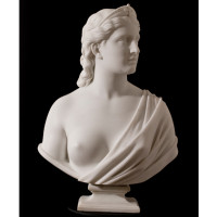 Faith, ca. 1866, by Hiram Powers (American, 1803-1873); marble
27 3/4 x 19  x  13 inches; Museum purchase with funds from the McGuire Family Foundation; 2014.009.0001
