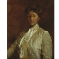 Anna Heyward Taylor, 1903, by William Merritt Chase (American, 1849-1916); oil on canvas; 30 1/4 x 24 inches; Gift of Anna Heyward Taylor; 1937.003.0001. 