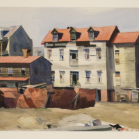 Charleston Slum, 1929, By Edward Hopper (American, 1882-1967), Watercolor on paper, 16 x 24 inches, Private collection
