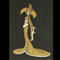 Costume Design for a Marine Ballet, Edward “Ned” I.R. Jennings (American, 1898 – 1929). Gouache on board, 17 ¾ x 12 7/8 inches.
XX1978.001