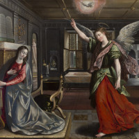 The Annunciation, ca. 1580, By Maerten de Vos (Flemish,1532—1603); Oil on Canvas; Courtesy of a private collection
