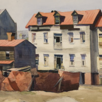 Charleston Slum (detail), 1929, By Edward Hopper (American, 1882-1967), Watercolor on paper, 16 x 24 inches, Private collection