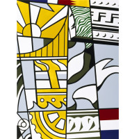 Bicentennial Print from the series America: The Third Century, 1975, By Roy Lichtenstein (American, 1923—1997); Lithograph and screenprint on paper; 30 x 22 1/4 inches; Museum purchase with funds provided by the National Endowment for the Arts Living Artist Fund; 1975.023.0005; © Estate of Roy Lichtenstein
