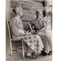 Two Old Women, 1937, By Margaret Bourke-White (American, 1904—1971); Gelatin silver print; Gift of Mr. Robert W. Marks; 1974.012.0016
