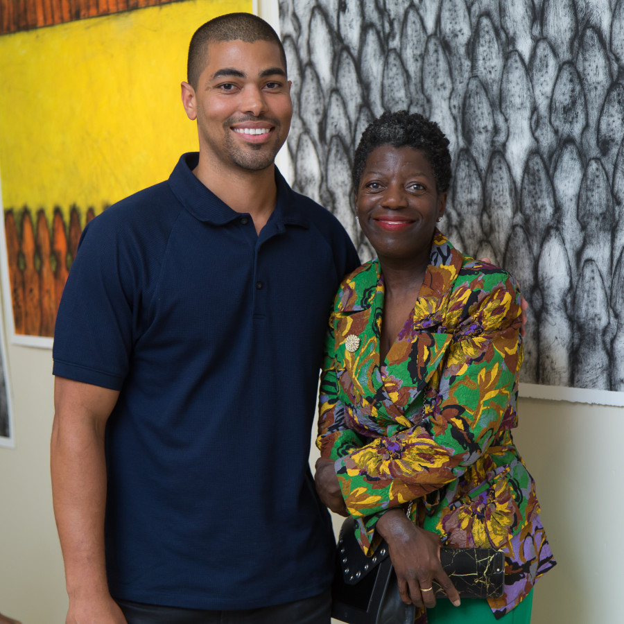 Visiting Artist Fletcher Williams III with Thelma Golden, Director and Chief Curator of The Studio Museum in Harlem. MCG Photography