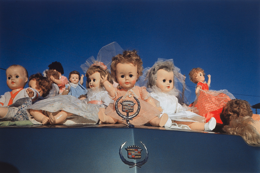 Untitled (Baby Doll Cadillac, Memphis, Tennessee), 1973, from 10.D.70.V2 Portfolio. Dye transfer print, 1996, 11 7/8 x 17 ¾ inches. © Eggleston Artistic Trust, courtesy of David Zwiner New York