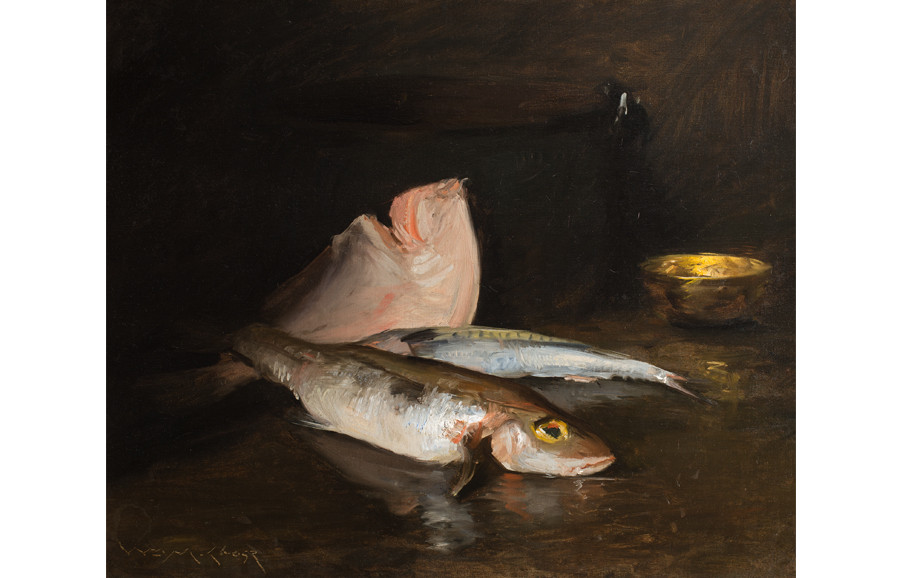 <i>Still Life with Fish</i>, 1903, by William Merritt Chase (American, 1849-1916); oil on canvas; 25 5/8 x 30 1/4 inches; Gift of Anna Heyward Taylor; 1947.011.0001