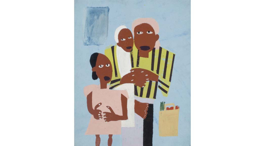 <i>Southern Family Series</i>, 1943, by William H. Johnson (American, 1901—1970); Serigraph on paper; 17 x 13 1/2 inches; Image © William H. Johnson; Courtesy of Vibrant Vision Collection of Jonathan Green and Richard Weedman