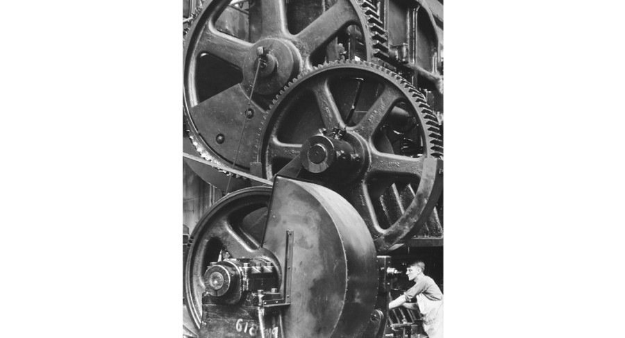 <i>Chrysler Factory: Gear Wheels</i>, 1929, By Margaret Bourke-White (American, 1904—1971); Gelatin silver print; Gift of Mr. Robert W. Marks; 1974.012.0163.002
