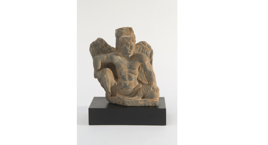 <i>Atlante</i>, c. 1st-3rd cent; Schist; Ancient Gandhara (now NW Pakistan); Courtesy of a private collection