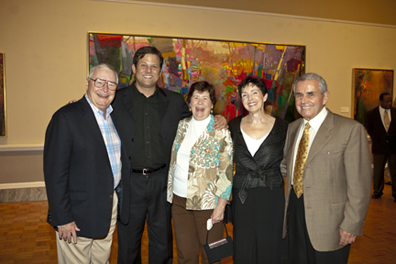 Van Campbell, artist Brian Rutenberg, Susan Campbell, Gale and Jerry Messerman