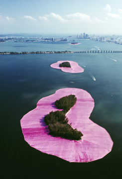 Christo and Jeanne-Claude: Surrounded Islands, Biscayne Bay, Greater Miami, Florida, 1980-83 © Christo 1983