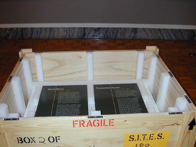 Standard crate built for an exhibition that traveled for two years