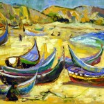 Boats of Nazare, ca. 1965, by Corrie McCallum