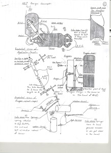 A mechanical drawing shows the design of a mechanical arm.
