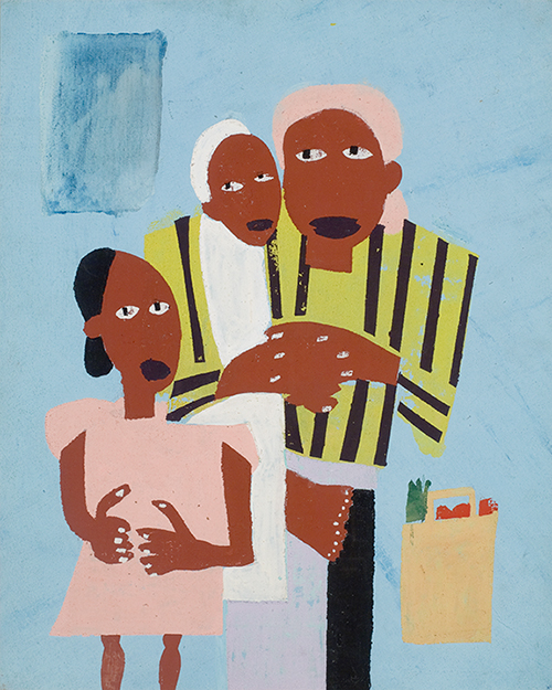 Southern Family Series, 1943, by William H. Johnson (American, 1901–1970), serigraph on paper, 17 x 13 ½ inches, courtesy of Jonathan Green and Richard Weedman.
