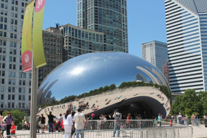 The Cloud Gate, aka "The Bean," by Anish Kapoor (British (born India) 1954)